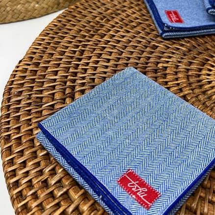 blue flannel handkerchief